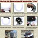 Hard Hat Sun Shade Compatible with Standard V-Gard Full Brim Attachment, Provides Enhanced Protection from The Sun and Heat,for Men and Women Working Outdoors