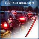 LED Third Brake Light Compatible for VW Touareg 2003-2010, Waterproof Plastic Red Housing 3rd High Mounted Stop Lamp Rear Center High Level Brake Light | Waterproof Plastic, 3rd High Mounted Stop Lamp, Rear Center High Level Brake Light