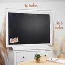 Loddie Doddie Magnetic Chalkboard - 46 x 34.5 in, White Rustic Frame, Mounting Hardware - Erasable Chalkboard Calendar - Magnetic Bulletin Board Message Center - Menu Board for Kitchen