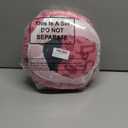 Novabright Valentines Day Cat Tunnel Bed 2.6ft x 2.6ft x 10in Pet Donut Tunnel Foldable Pet Cave Toy Valentine Style with Heart Patterns for Indoor Cats for Small Animals Kitten