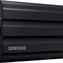 SAMSUNG T7 Shield 2TB, Portable SSD, up-to 1050MB/s, USB 3.2 Gen2, Rugged,IP65 Water & Dust Resistant, for Photographers, Content Creators and Gaming, Extenal Solid State Drive (MU-PE2T0S/AM), Black