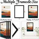 Black 18x24 Picture Frame Set of 3, High Transparent Frame for 18 By 24 Photo Collage Canvas Poster Size Wall Mount and Tabletop Horizontally Vertically (Black, 18 x 24 inches)