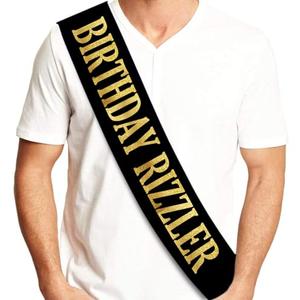 Sterling James Co. Birthday Rizzler Sash - Funny Birthday Sash for Him or Her - Party Decorations, Supplies and Gifts