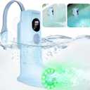 Bath Jets for Tub Bath Jet/Bubble Mode Portable Spa Rechargeable 3-Level Adjustable 7 Colors RGB Breathing Light Digital Display Screen for Home/Bathtub/Jacuzzi Christmas Gifts for Women