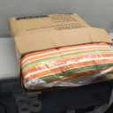 EAGLE PEAK Tufted Outdoor/Indoor High Back Patio Chair Cushions, Set of 2, 46'' x 22'', Rainbow