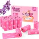 Poop Bags Rolls 256 Count - 9x13 Inches Pink Thickened Leakproof Lavender scent Poo Bags for Dogs, Eco-Friendly Pet Waste Bags for Walking,Travel,Home.