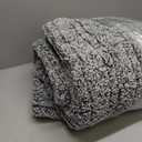 Heated Blanket Heated Throw, Electric Blanket 50"x60" Heating Blanket with 8 Hours Auto Off 10 Fast Heating Levels Machine Washable Sherpa Heated Blanket with Overheating Protection (Dark Gray)