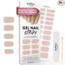 MOYOU LONDON Semi Cured Gel Nail Strips - 20 Pcs. Waterproof Gel Nail Wraps, Cures in Sunlight or UV/LED Lamp, Lasts Up to 2+ Weeks, Stretchable, Easy to Apply & Remove, Vegan & Cruelty-Free 9 Pcs