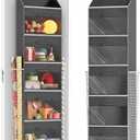 Ofiray-home Over Door Wrapping Paper Organizer Storage with 5 Removable Drawers & 2 Large Side Pockets for Gift Wrap Rolls Wrap Storage for Ribbons, Bows, Ornaments and Tools