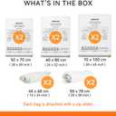 Wevac 10 Pack Vacuum Storage Bags (2 Jumbo/2 Large/2 Medium/4 Rolling Bag) | Space Saver | Rapid Vacuum | Double Zip Seal | Clip Stopper | Ideal for Clothes, Blankets Compression and Travelling