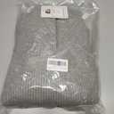 Esmeling Womens Long Sleeve Crop Cardigan Sweaters Chic Loose V Neck Knit Sweater Outerwear with Bow Tie (Gray, S)