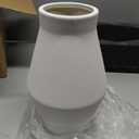 White Ceramic Vase, 10 Inch