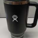 Hydro Flask Travel Tumbler with Handle, Lid and Straw - Insulated Stainless Steel in 40 Oz Black
