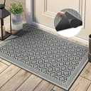 Color&Geometry Door Mat Indoor Entrance 36"x60", Front Door Mat Indoor Rugs for Entryway Non Slip Washable Low-Profile Entryway Rugs Entry Mat Rug Doormat, Grey(Rolled-up NO Creases)