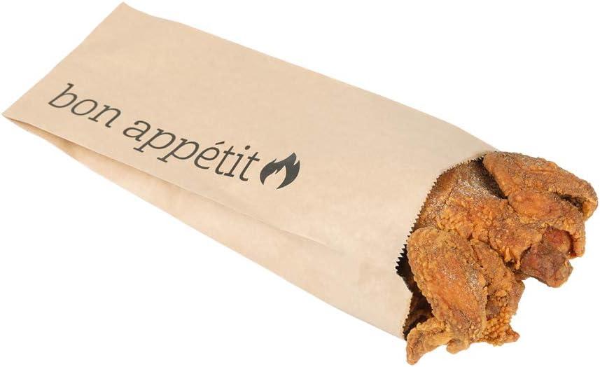 Restaurantware Bag Tek 4.5 x 11.6 Inch Foil Food Bags 100 Pint Size Hot Dog Wrappers - Greaseproof Non Vented Kraft Paper Hot Food Wraps Disposable For To Go Meals