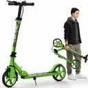 Scooters for Kids 8-12, Teens & Adults - Hand Brake & Bell, 8-inch Wheels, Adjustable Height, Foldable KIck Scooter, Upgrade Framework, Max Load 240LBS