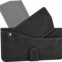 Asuwish Compatible with iPhone 6 6s Wallet Case Tempered Glass Screen Protector Flip Card Holder Stand Cell Phone Cover for iPhone6 Six i6 S iPhone6s iPhine6s iPhones6s i Phone6s Phone6 6a S6 Black