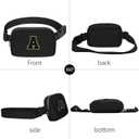 Birthday Gifts Christmas Personalized Gift for 4 5 6 7 8 9 10 11 12 13 14 Year old Girls Teen Sister Kid Initial Letter Fanny Pack Trendy Stuff Crossbody Bag Black Letter A