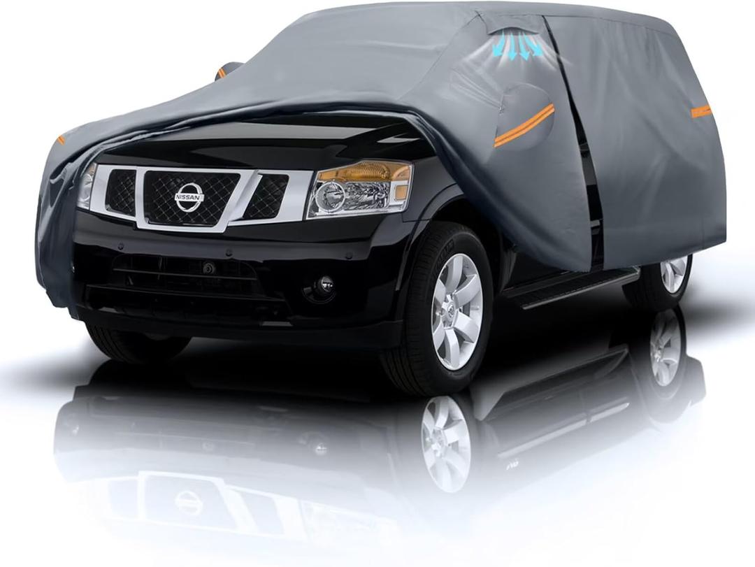 Large SUV Car Cover for Nissan Armada (2003-2025) 100% Waterproof All Weather, Heavy Duty Outdoor Full Exterior Covers Rain Sun Wind UV Protection.