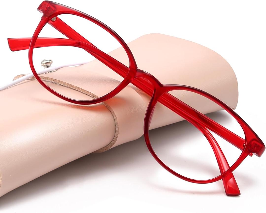 miyya Blue Light Blocking Glasses Women, Fashion Round Transparent Anti Blue Light Glasses with Anti Eyestrain & UV Glare