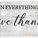 in Everything Give Thanks Wood Signs Rustic, Give Thanks Wood Sign, Farmhouse Sign, Fall Decor, Thanksgiving Day Home Decorations Indoor Outdoor 5x15 (Style-6)