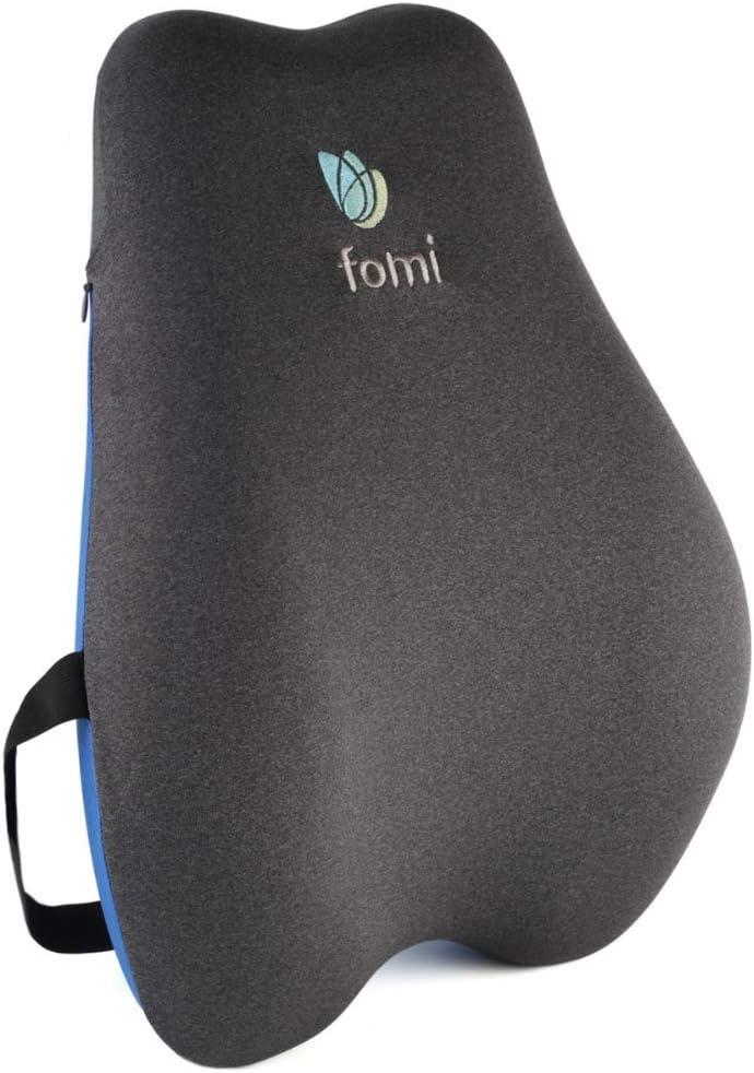 FOMI Extra High Back Lumbar Support Pillow | Thick Thoracic Foam Pad for Car, Home, Office, Gaming Chair, Wheelchair, Recliner | Sciatica, Tailbone Pain Relief | Upper Lower Backrest, Posture Aid, 1 Count