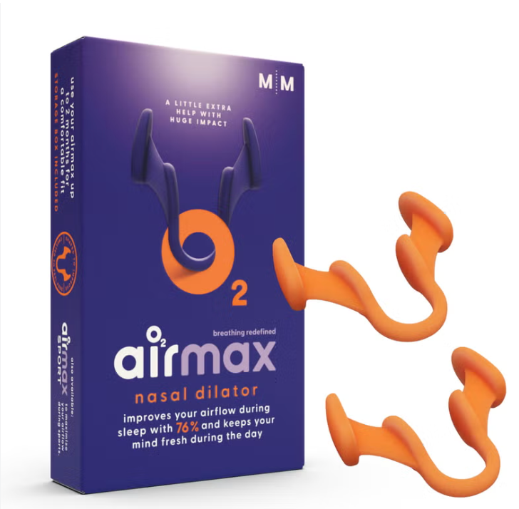AIRMAX Nasal dilators for Sleeping  76% More Airflow  Anti snoring Devices  Breathe Freely Through the Nose  Sinus Relief, Relief and snoring Solution  2X Medium Orange  6 Month Relief