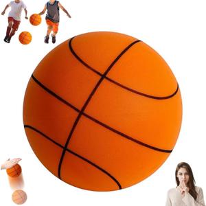 Silent Basketball Size 7 (29.5") - Upgrade Foam Indoor Basketball for Quiet Dribbling and Indoor Training, Pro PU Foam Ball  Real Feel Higher Bounce Quieter