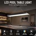 LED Billiard & Pool Table Light Hanging Light Over Pool Table for for 7'-8' Billiard Table,50W, Remote Control, Dimmable, Color Temperature Adjustable