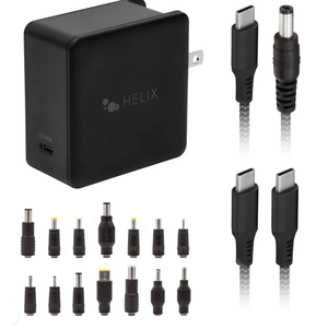 Helix 65W Universal USB-C Laptop Charger Power Adapter (ETHNBC65U) Black