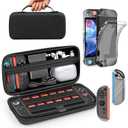 Carrying Case for Nintendo Switch 2 - Included Soft TPU Protective Cover Case and Joy-Con Cases, Scratch & Shock Protection, 2025 Upgraded, Gifts for Game Lovers Men Boys