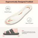 LongBay Slippers for Women Memory Foam Open Toe Slide Indoor House Shoes Slip On Bedroom Comfy Gift (M) US 7-8