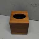 ALELION Tissue Box Cover Square - Acacia Wood Tissue Box Holder for Tabletop Night Stands Bathroom Office - Decorative Facial Cube Tissue Box Cover for Modern Farmhouse Decor