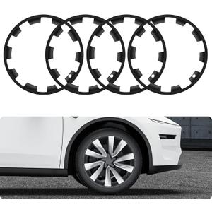 BASENOR 2026 2025 Tesla Model Y 20 Inch Wheel Rim Protector, Scratch Guard Hubcap Curb Rash Cover, Tire Trim Protection for Model Y Juniper Matte Black