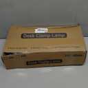 LED Desk Lamp With Clamp for Home Office, Eye-Caring Clip on Light with Adjustable Extra Tall Metal Swing Arm, High Intensity Clamp w/A19 E26 Bulb for Working Reading, 3000k Table Lamps Warm Light (Black)