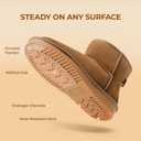 DREAM PAIRS Snow Boots for Women Genuine Suede Faux Fur Lining Anti-Slip Warm Winter Booties Slip On Memory Foam Ankle Boots FuzzyClassic Low Boots (Brown)