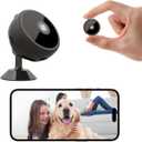 Mini WiFi Hidden Camera, 1080p Wireless Indoor Nanny Cam with Motion Detection, Night Vision & Remote Viewing, Security Camera for Baby, Pet & Home