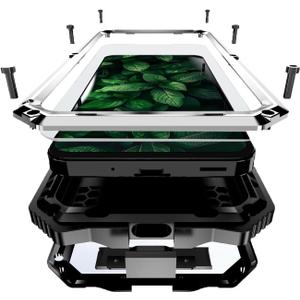 Lunivop for Samsung Galaxy A36 5G /Galaxy A56 5G Case (6.7 '') 2025 Metal Heavy Duty Phone Case with Built-in Screen Protector Full Body Protective Dust Proof Military Grade Rugged Silver