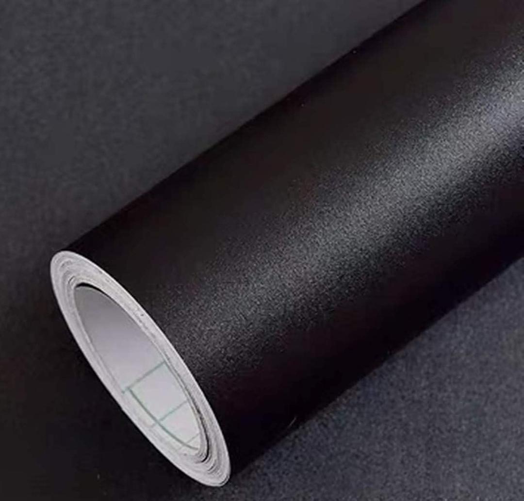 Yancorp 15.7"x787"/65.6 Feet Matte Black Peel and Stick Wallpaper Removable Contact Paper for Cabinest Self-Adhesive Drawer Stick and Peel Countertop