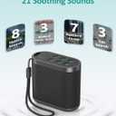 Portable White Noise Sound Machine for Adults, Baby - Brown/Pink/White Noise MachineRechargeable Battery, Headphone Jack, 21 Sounds, Nonstop Play & Sleep Timer, Memory Function, Home, Office,Travel (Small, Black)