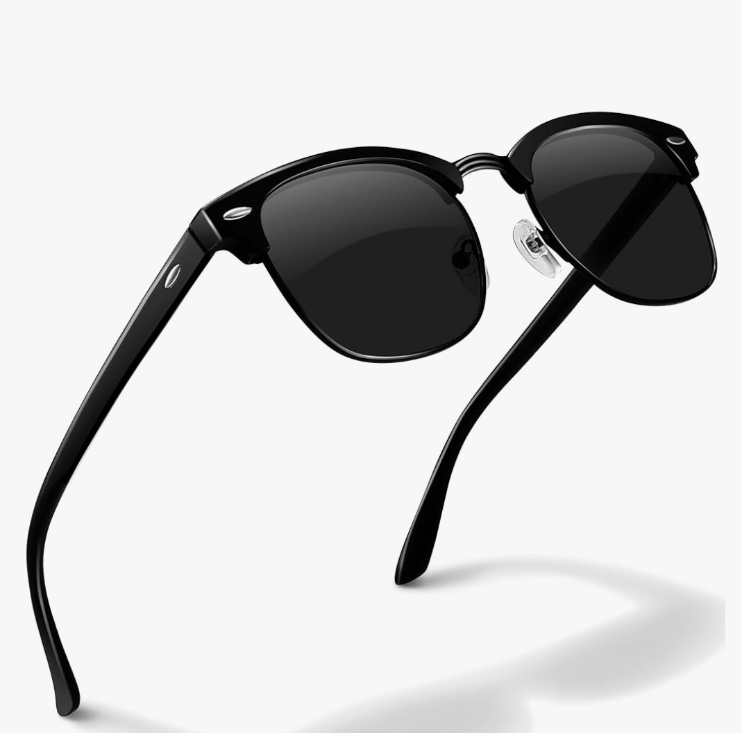 livho Rimless Trendy Polarized Sunglasses Men Women, Retro Sun Glasses for Men Women 2025, Semi Rimless UV Protection Shades