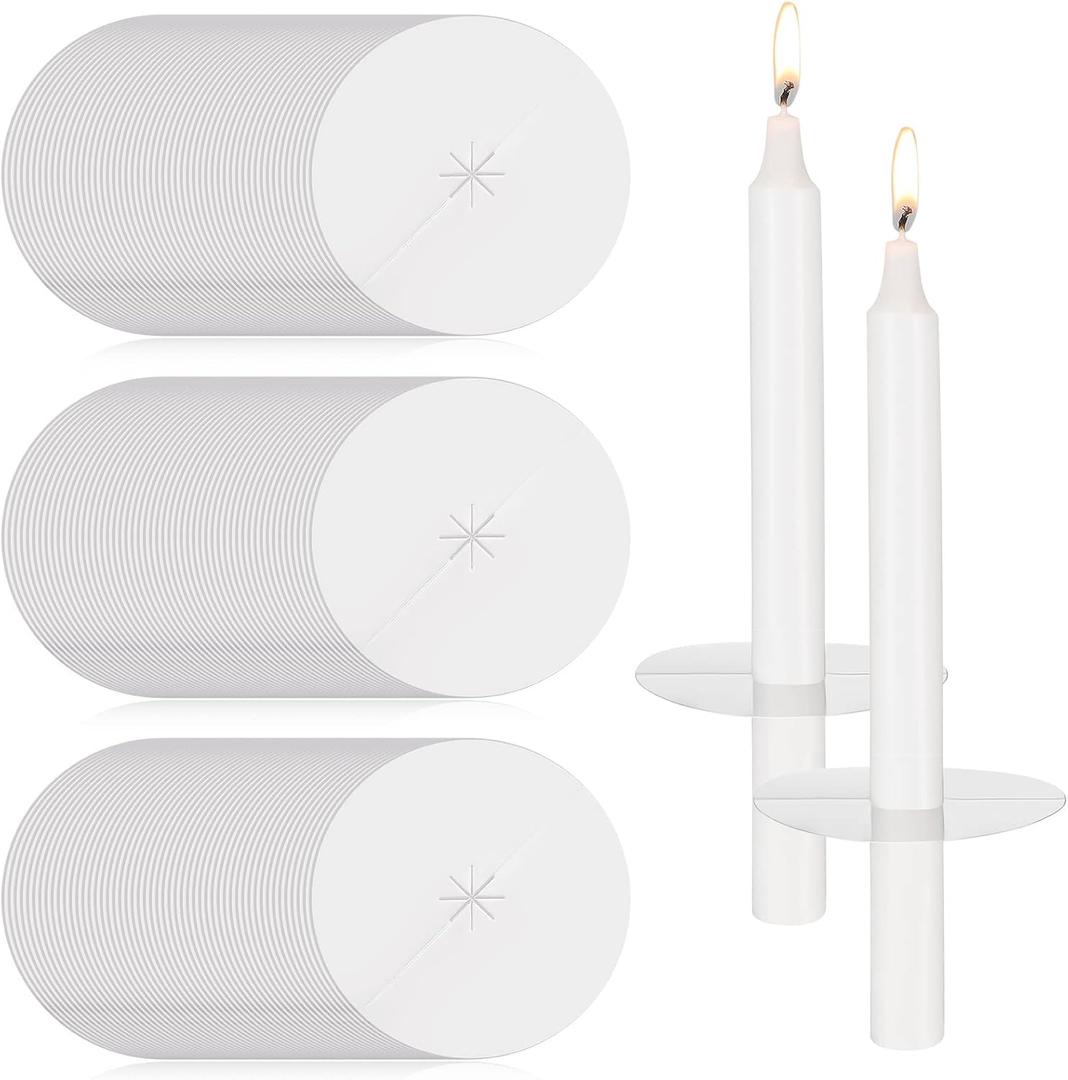 150 Pack Church Candle Drip Protectors Not Include Candles, Candlelight Service Kit Heavy Duty Holders for Candlelight Vigil Church Service, Devotional, Christmas Eve