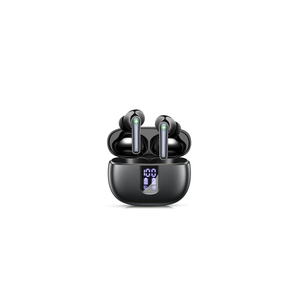 UUI Wireless Earbuds Bluetooth 5.3 Headphones,Ear Buds with LED Diaplay Charging Case Waterproof Deep Bass Stereo -Earphone Black