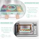 Snackle Box Container - 10 Compartments Including 2 XL, Dishwasher & Microwave Safe, Divided Serving Tray with Lid and Handle, BPA-Free, snack box (1 PCS, Green, 1 Box with 2 XL Compartments)