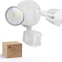 Philips 44W 4200 lm LED Security Light Outdoor w/PIR Motion Sensor, 5000K Daylight Flood Light, Waterproof, Dusk to Dawn, 2 Heads, 4 Modes