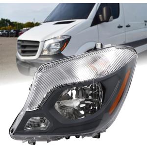 Headlight Assembly Compatible with Mercedes Sprinter 2014 2015 2016 2017 2018 Headlamp Replacement 9068202861, 9068206000 (Left Driver Side)