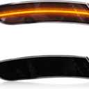 LED Front Side Marker Lamps Replacement for Cadillac XTS 2013 2014 2015 2016 2017 Smoked Lens Amber LED Turn Singal Lights Kits Replace OEM Sidemarker Lamps