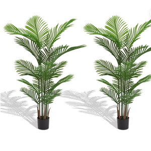 Artificial Areca Palm Tree 6FT - Fake Plants Indoor Faux Tropical Palm Potted Dypsis Lutescens for Home Office Decor Housewarming