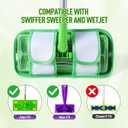 6 Pack Reusable Mop Pads for Swiffer WetJet Sweeper Mops, Microfiber Washable Floor Mop Refills Wet and Dry Use Replacement Pads for Hardwood, Tile, Laminate Floor Cleaning