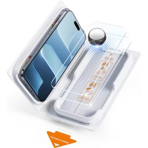 SMARTDEVIL 2 Pack Tempered Glass for iPhone Air Screen Protector, Military-Grade Shatterproof Protection, 9H Hardness, Fast & Easy Installation, Case Friendly Design